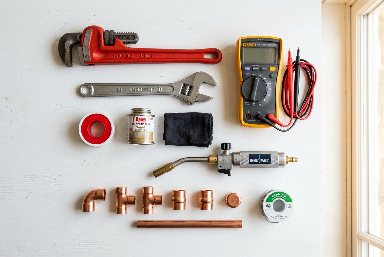 Plumbing tools for water heater repair